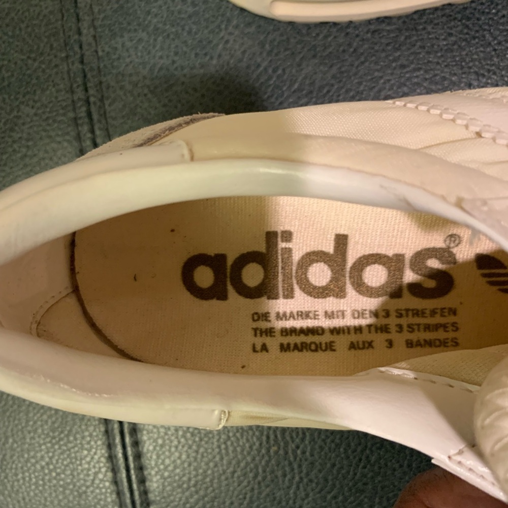 Adidas Off-White  Vintage Jupiter Sneakers with Subtle Blue Details - Picture 2 of 10